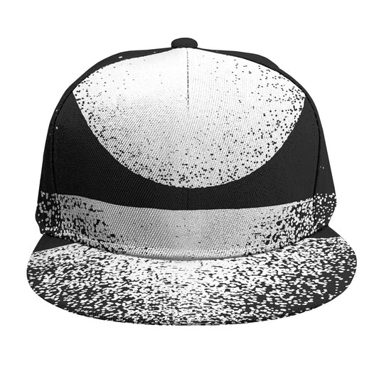 Black And White Moonlight Print Snapback Cap