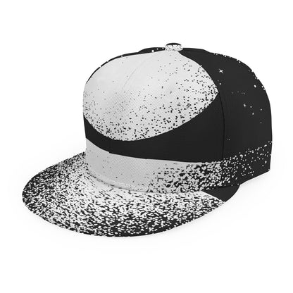 Black And White Moonlight Print Snapback Cap