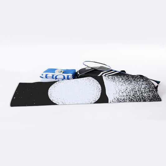 Black And White Moonlight Print Sports Towel