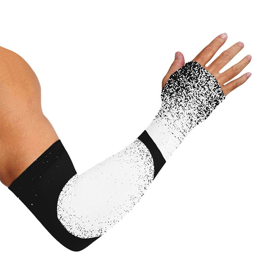 Black And White Moonlight Print Sun Protection Arm Sleeves