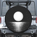 Black And White Moonlight Print Tire Cover