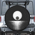 Black And White Moonlight Print Tire Cover With Camera Hole