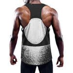 Black And White Moonlight Print Training Tank Top
