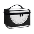 Black And White Moonlight Print Travel Makeup Bag