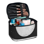 Black And White Moonlight Print Travel Makeup Bag