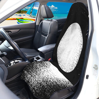 Black And White Moonlight Print Waterproof Car Seat Cover