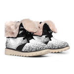 Black And White Moonlight Print Winter Boots