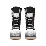 Black And White Moonlight Print Winter Boots