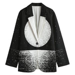 Black And White Moonlight Print Women's Blazer