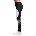 Black And White Moonlight Print Women's Leggings