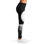 Black And White Moonlight Print Women's Leggings