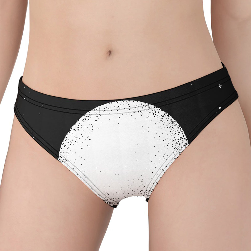 Black And White Moonlight Print Women's Panties