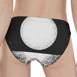 Black And White Moonlight Print Women's Panties