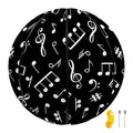 Black And White Music Note Pattern Print Basketball
