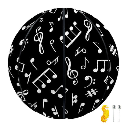 Black And White Music Note Pattern Print Basketball