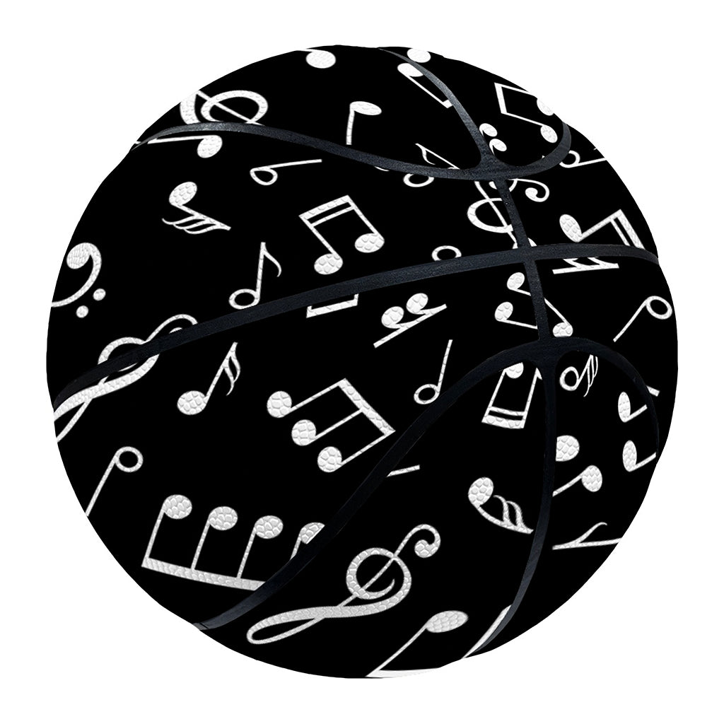 Black And White Music Note Pattern Print Basketball