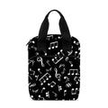 Black And White Music Note Pattern Print Bible Tote Bag