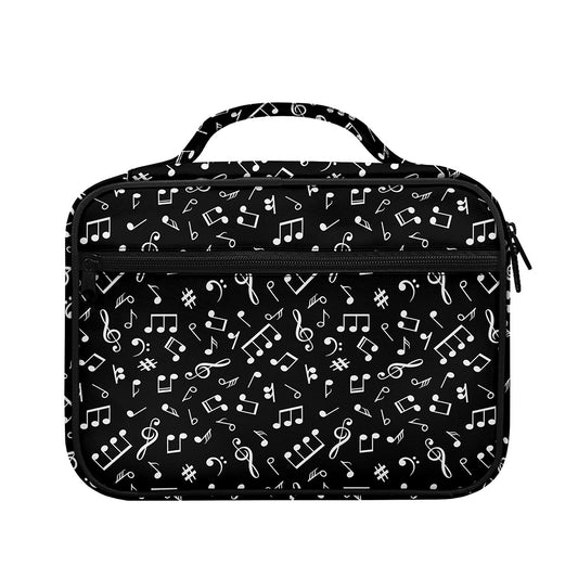 Black And White Music Note Pattern Print Briefcase Bible Bag