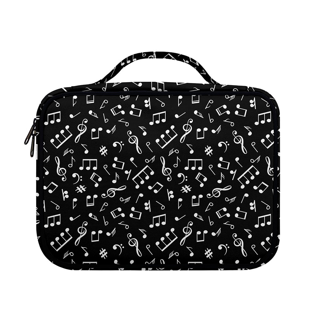 Black And White Music Note Pattern Print Briefcase Bible Bag