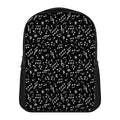 Black And White Music Note Pattern Print Casual Backpack