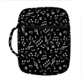Black And White Music Note Pattern Print Front Pocket Bible Bag