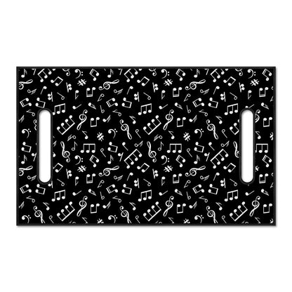 Black And White Music Note Pattern Print Golf Cart Seat Cover