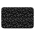 Black And White Music Note Pattern Print Indoor Door Mat