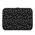 Black And White Music Note Pattern Print Laptop Sleeve