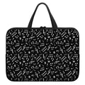 Black And White Music Note Pattern Print Laptop Sleeve With Handle