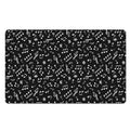 Black And White Music Note Pattern Print Polyester Doormat