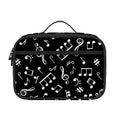 Black And White Music Note Pattern Print Portable Lunch Bag
