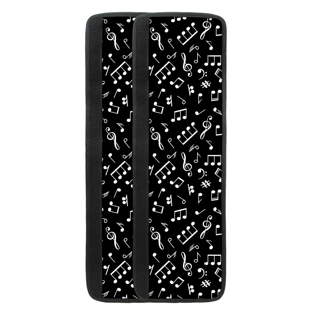 Black And White Music Note Pattern Print Refrigerator Handle Covers