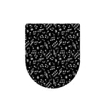 Black And White Music Note Pattern Print Toilet Lid Cover