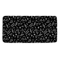 Black And White Music Note Pattern Print Towel