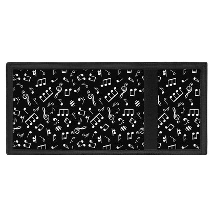 Black And White Music Note Pattern Print Trifold Wallet