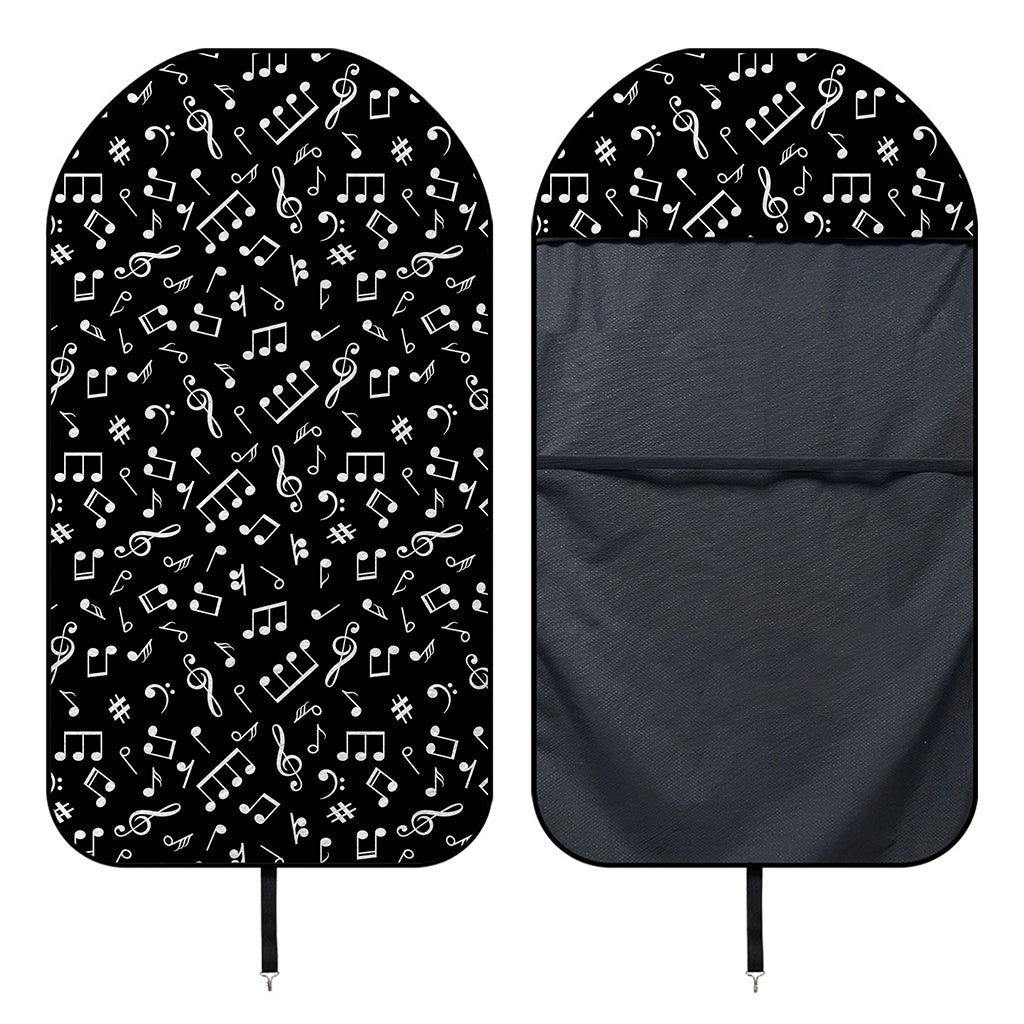 Black And White Music Note Pattern Print Waterproof Car Seat Cover