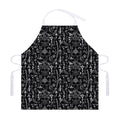 Black And White Mystic Wicca Print Adjustable Apron