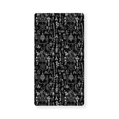 Black And White Mystic Wicca Print Baby Crib Sheet