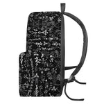 Black And White Mystic Wicca Print Backpack