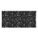 Black And White Mystic Wicca Print Beach Towel