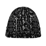 Black And White Mystic Wicca Print Beanie
