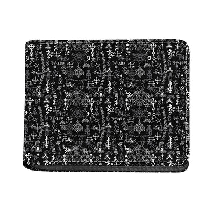 Black And White Mystic Wicca Print Bifold Wallet