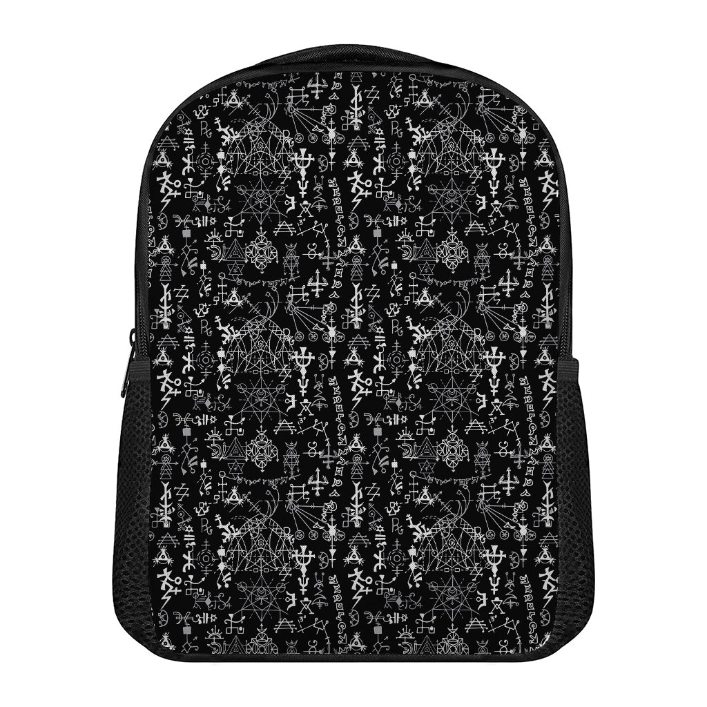 Black And White Mystic Wicca Print Casual Backpack