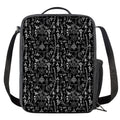 Black And White Mystic Wicca Print Crossbody Lunch Bag
