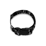 Black And White Mystic Wicca Print Dog Collar