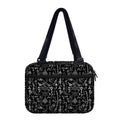 Black And White Mystic Wicca Print Double Strap Bible Bag