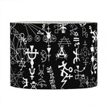 Black And White Mystic Wicca Print Drum Lamp Shade