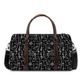 Black And White Mystic Wicca Print Duffel Bag