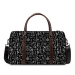 Black And White Mystic Wicca Print Duffle Bag