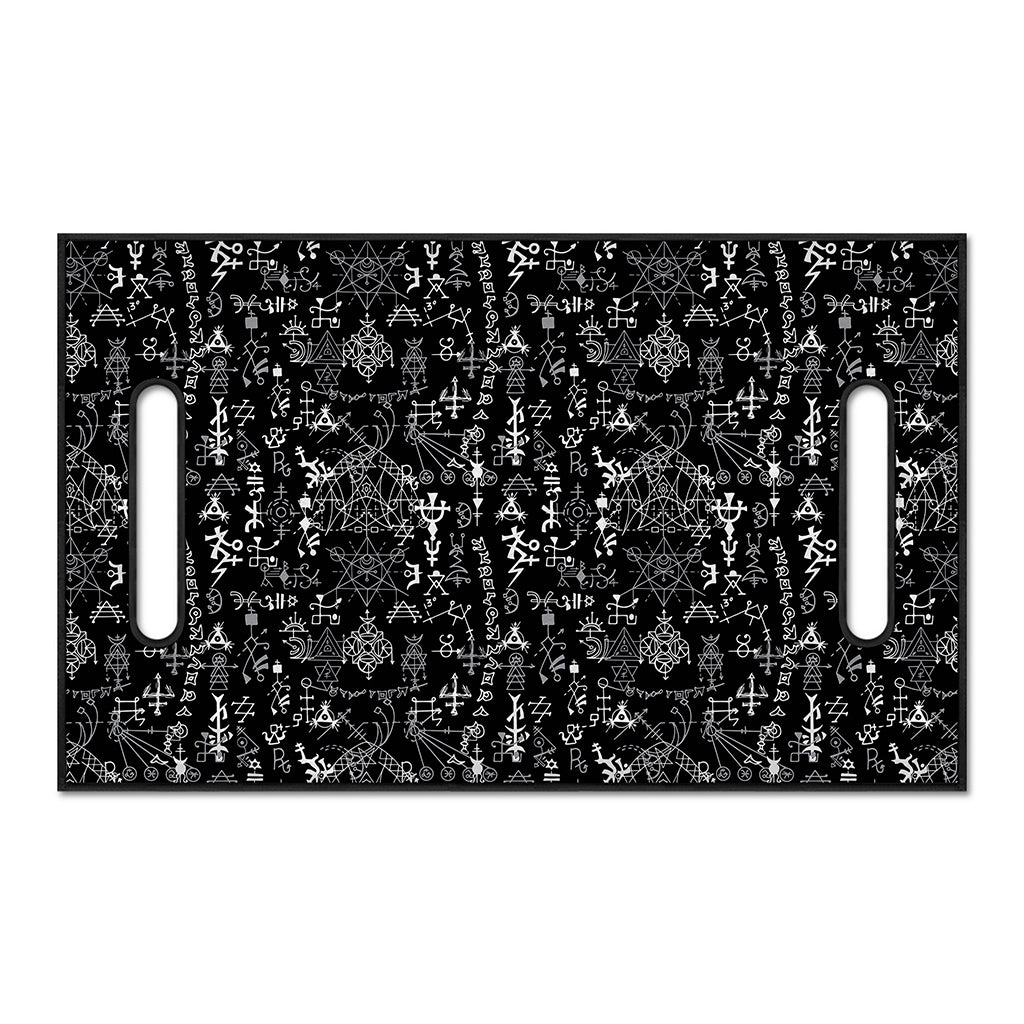 Black And White Mystic Wicca Print Golf Cart Seat Cover